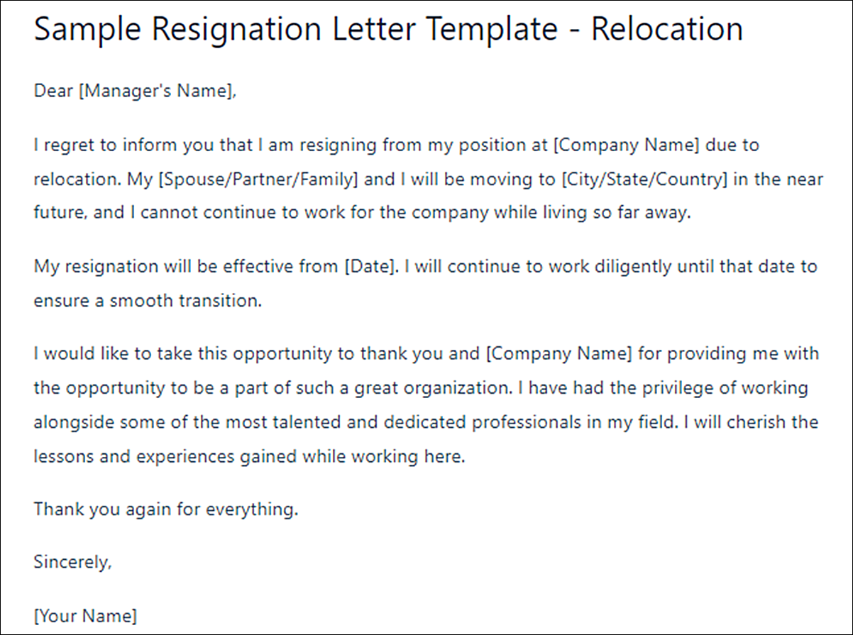 Best Letter of Resignation Letter Template for a Professional Exit