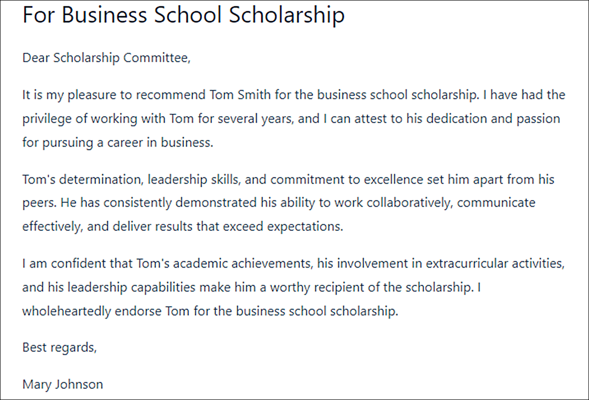 Top Business School Letter of Recommendation Templates for Your Application