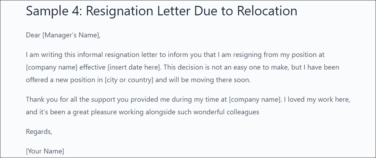 Informal Resignation Letter Template: A Guide to Writing Your Own 3