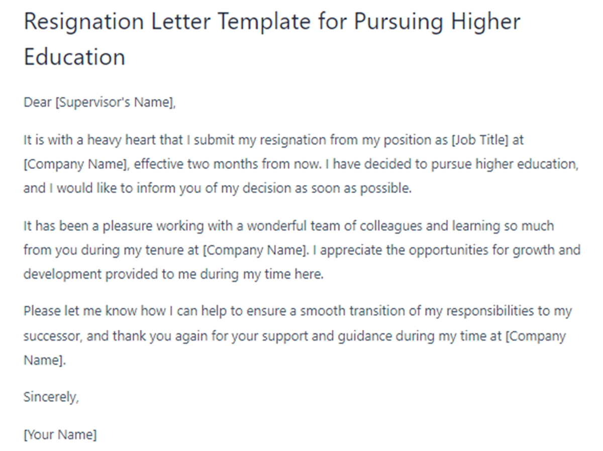 PEO International Resignation Letter Template